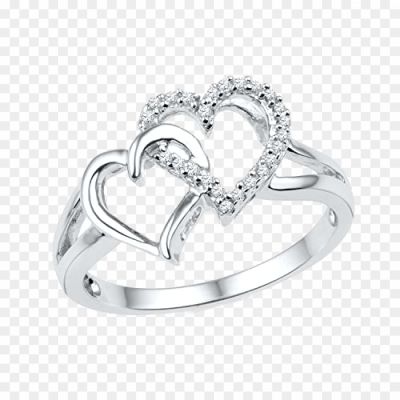 2 Heart Velentines Day Gift Ring Png - Pngsource
