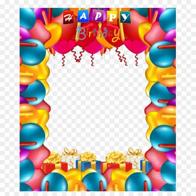 Balloons Birthday Frame PNG Image - Pngsource