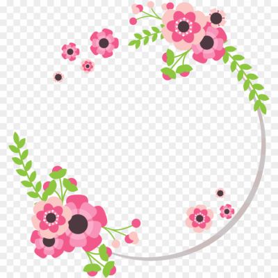 Pink-Floral-Circle-Border-PNG-Photos-Pngsource-L6NK06R3.png