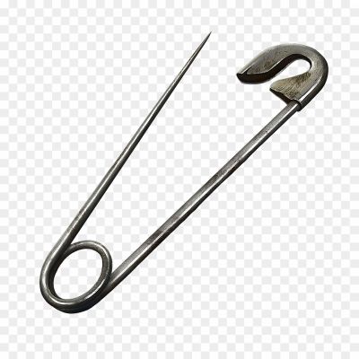 Silver Safety Pin Transparent Free PNG - Pngsource
