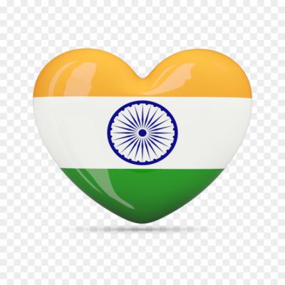 Heart Icon Illustration Of Flag Of India 29 XS817PNU - Pngsource