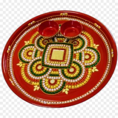 Steel Puja Thali Set With Kumkum Holder Png - Pngsource